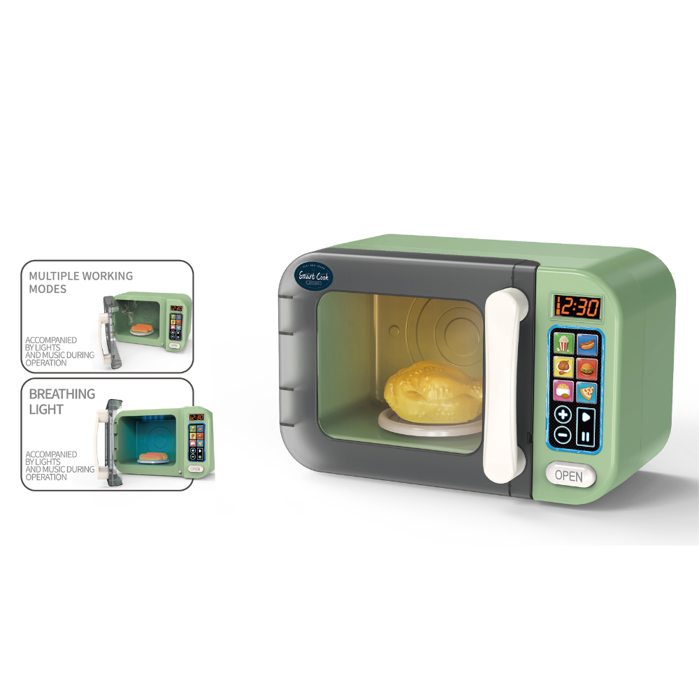 Microwave with Light, Sound & Colour Changing Food- Green