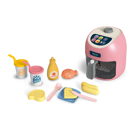 Air Fryer with Light, Sound & Colour Changing Food- Pink