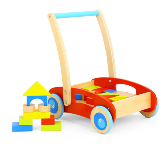 Baby Walker with Blocks- Tooky Toy