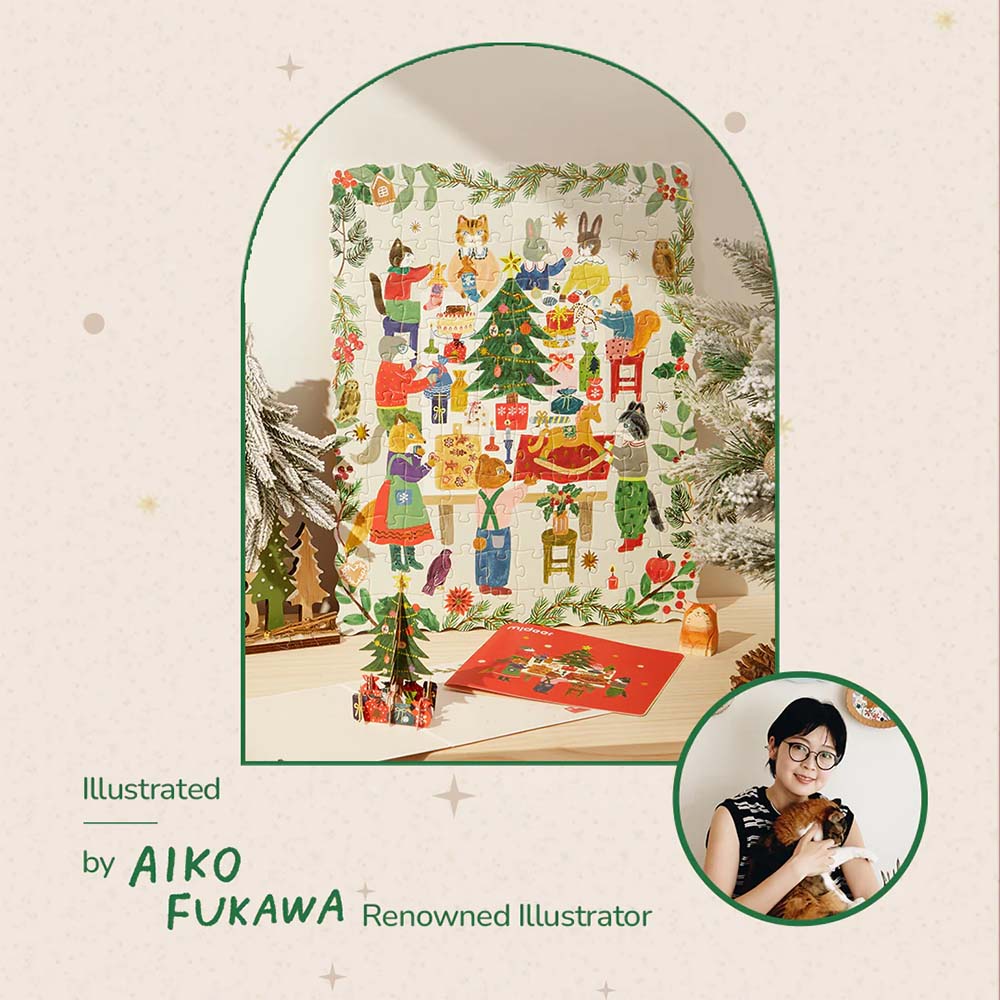 Christmas Gift Box -120pc Puzzle- Mideer