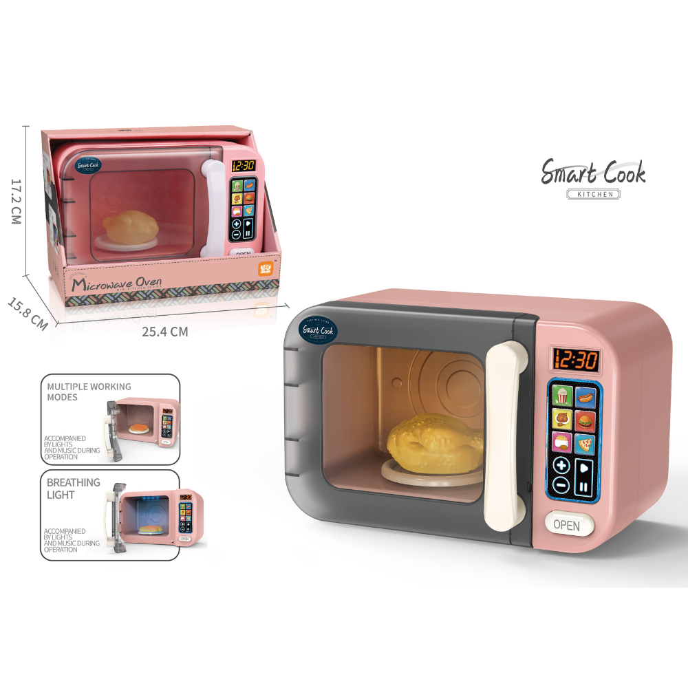 Microwave with Light, Sound & Colour Changing Food- Pink