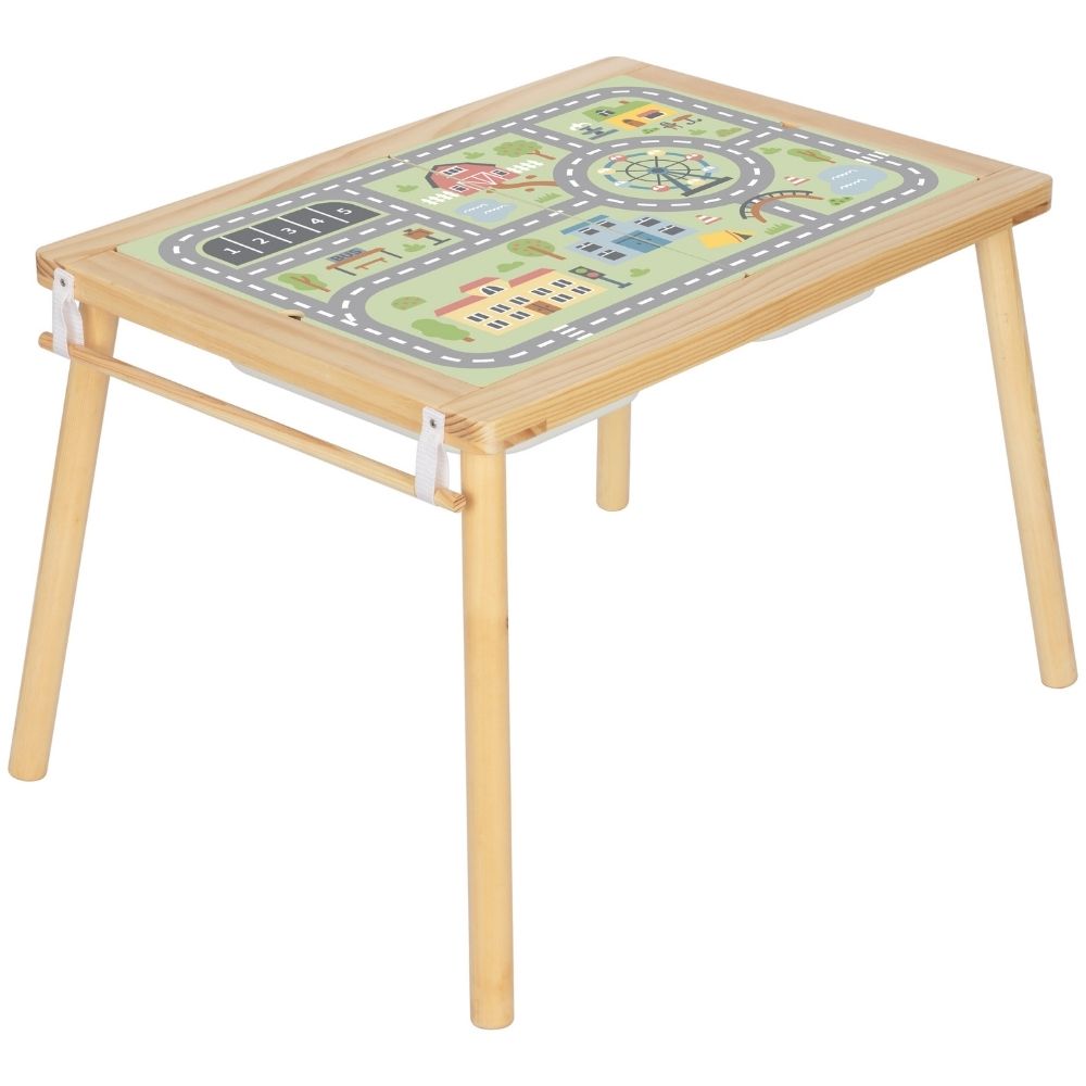 Multi-Activty Kids Table with Sensory Bins, Tabletop & Roll Holder - Tooky Toy