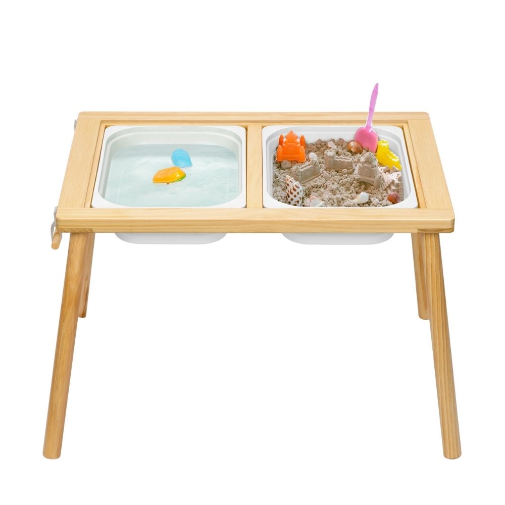 Multi-Activty Kids Table with Sensory Bins, Tabletop & Roll Holder - Tooky Toy