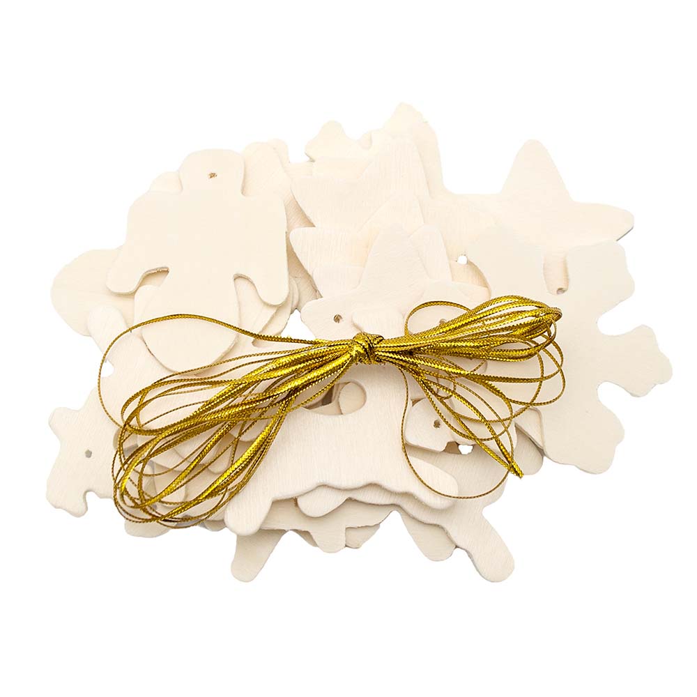 DIY Wooden Christmas Decorations (50pc)