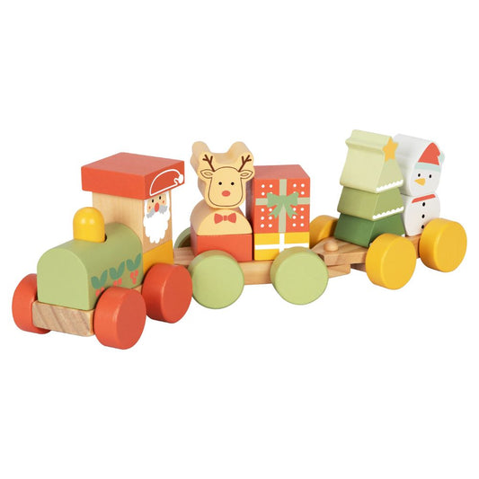Wooden Stacking Christmas Train-Hi Pando