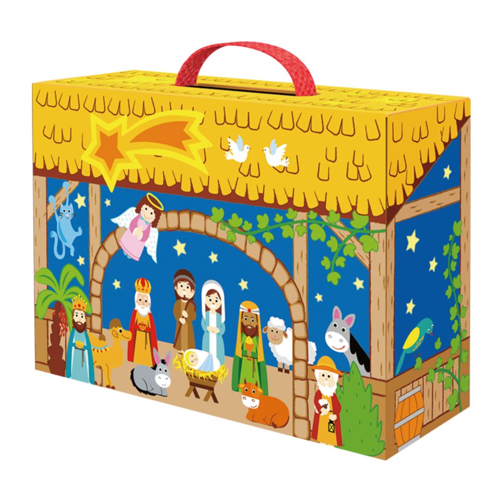 Wooden Christmas Nativity Play Box- Hi Pando