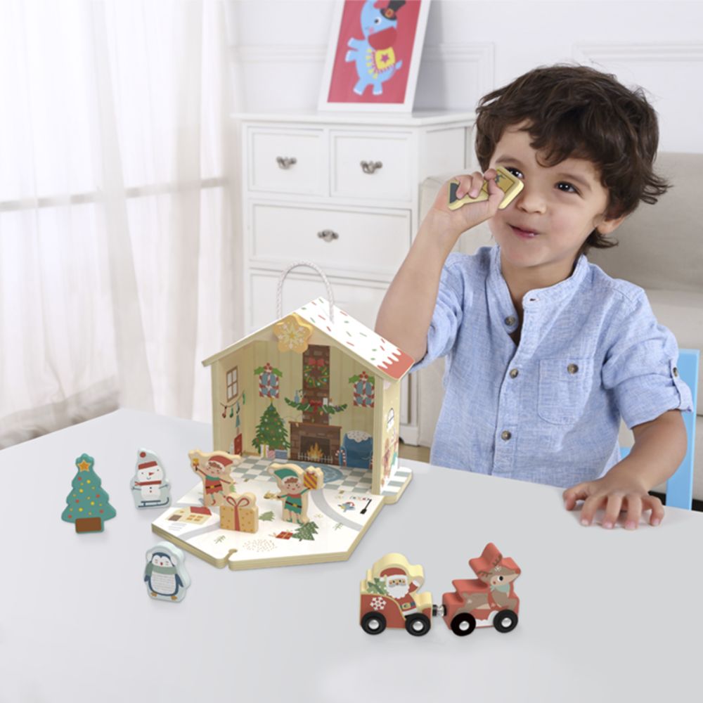 Wooden Christmas Storybox Playset -Hi Pando
