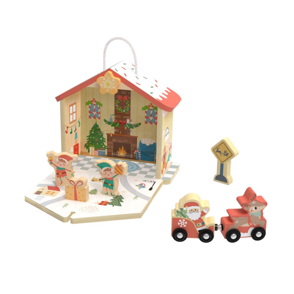 Wooden Christmas Storybox Playset -Hi Pando