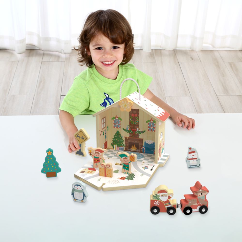 Wooden Christmas Storybox Playset -Hi Pando