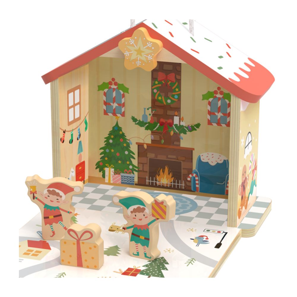 Wooden Christmas Storybox Playset -Hi Pando