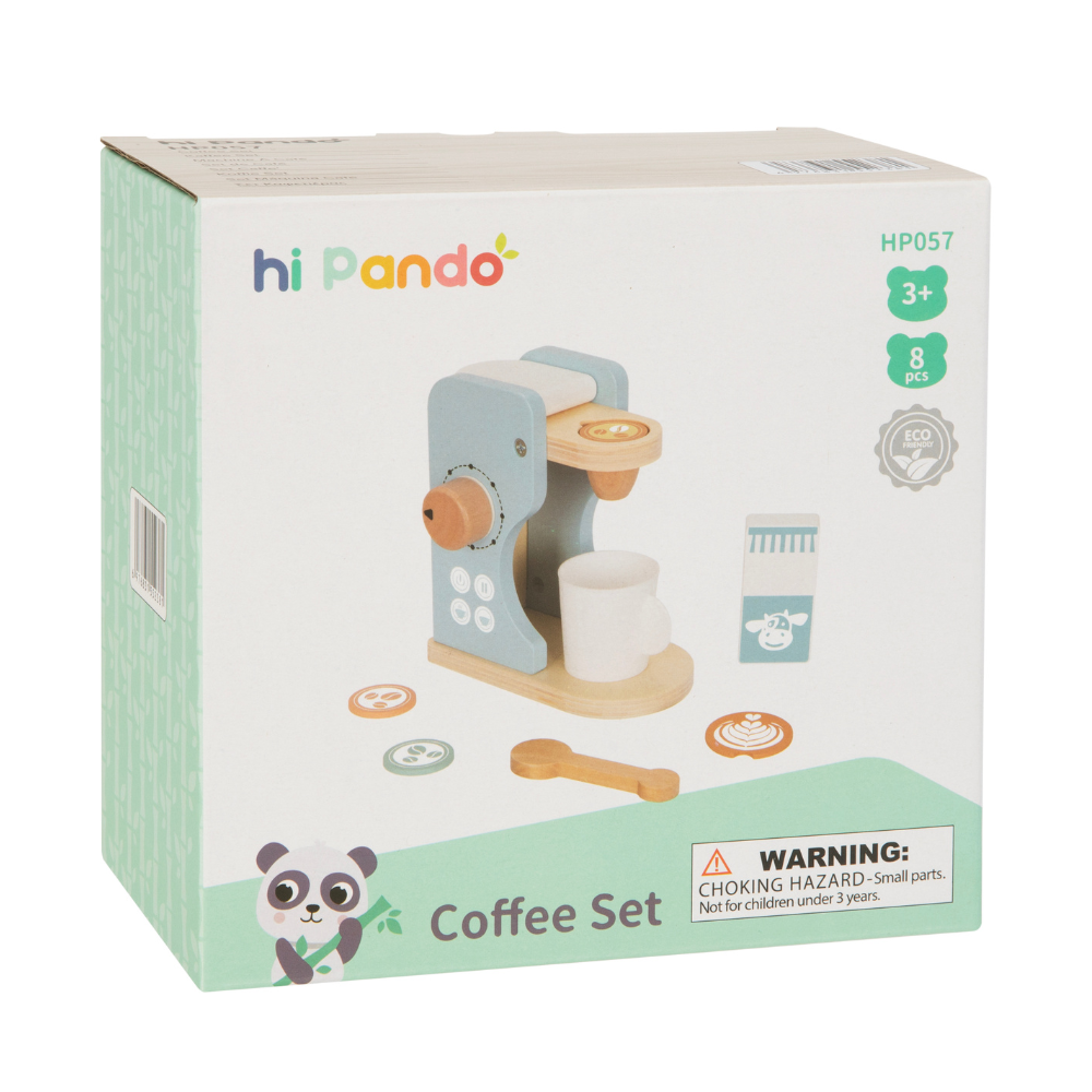 Wooden Coffee Maker Set - 8pcs - Hi Pando