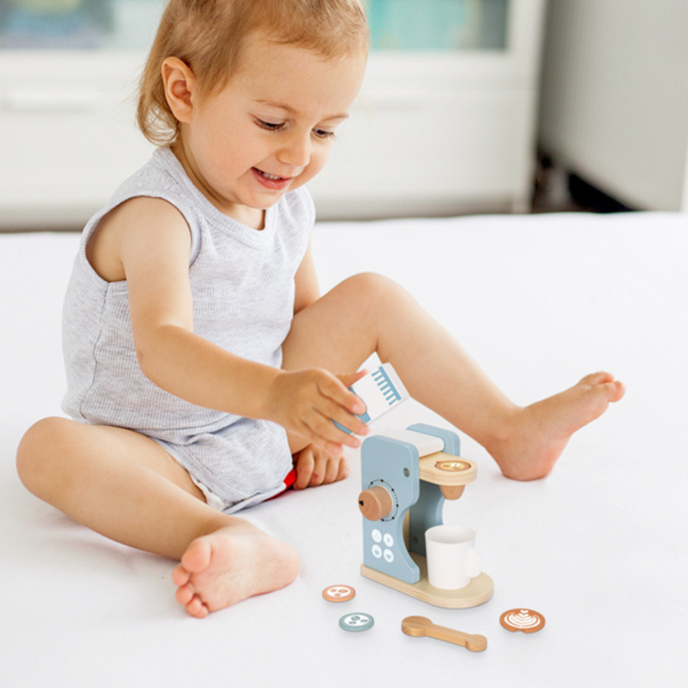 Wooden Coffee Maker Set - 8pcs - Hi Pando